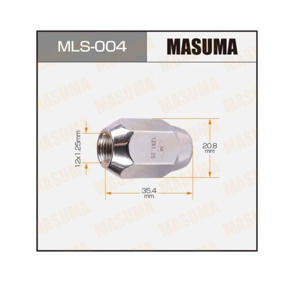 Гайка колесная стальная Masuma M12x1.25 MLS004
